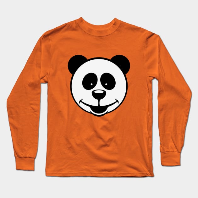 Panda Bear (Smiling / 2C) Long Sleeve T-Shirt by MrFaulbaum